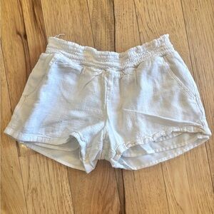 Cat & Jack White Lounge Shorts, Lined With Elastic Waist, Girls Size 8
